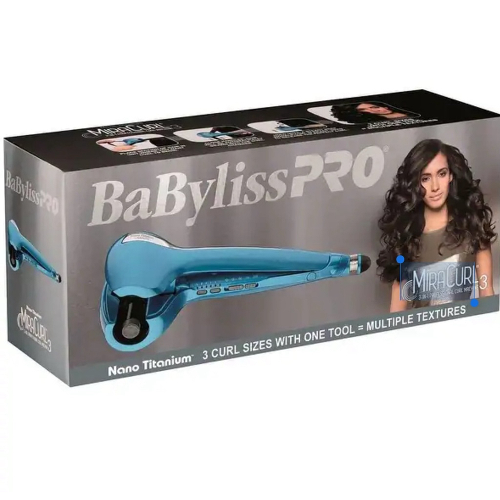 BaBylissPRO Nano Titanium Professional Blue Curl Machine - BABNTMC3